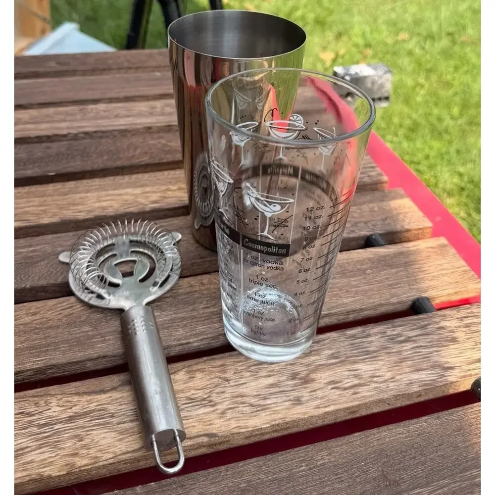 New Libby 3 Piece Cocktail Shaker Set - No Box